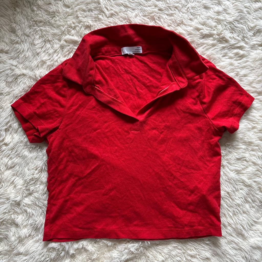 Ten Sixty Sherman Red Crop Top
